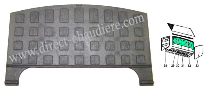 PLAQUE ARRIERE DEVILLE P0021588 POUR MODELES 7865 7867 7868 7870 7887 7888 7836 EX 18621