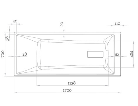 VENTE : BAIGNOIRE BALNEOTHERAPIE KINEDO/GRANDFORM MODELE JAVA 170X70CM