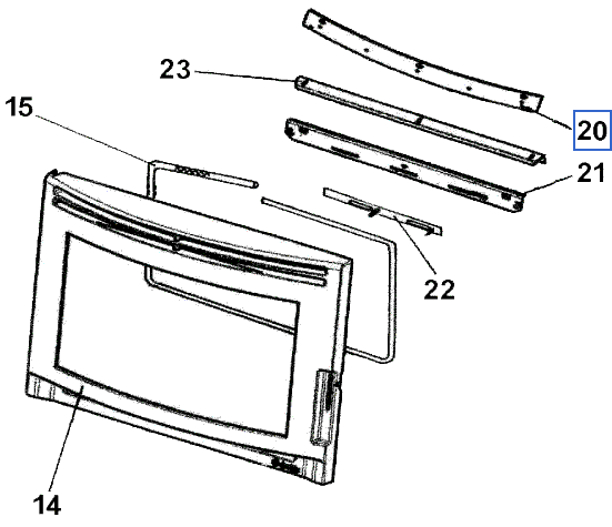 GUIDE D'AIR SUPERIEUR -PEINT GRIS P0046112/P09E