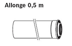 ALLONGE 0.5 M VENTOUSE CONDENSATION 60-100 AZB 909