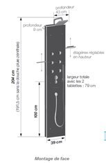 COLONNE DOUCHE HYDROMASSANTE AQUAGLASS CD220