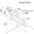 BARRE APPUI EN U 60462