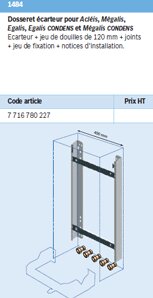 DOSSERET ECARTEUR 1484 ELM LEBLANC 7716780227