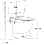 WC SUSPENDU SANICOMPACT CONFORT ECO+ 