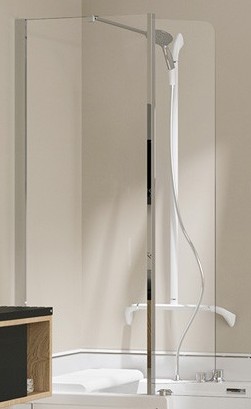 VENTE : Pare-bain pour Kineduo à composer en verre sérigraphié