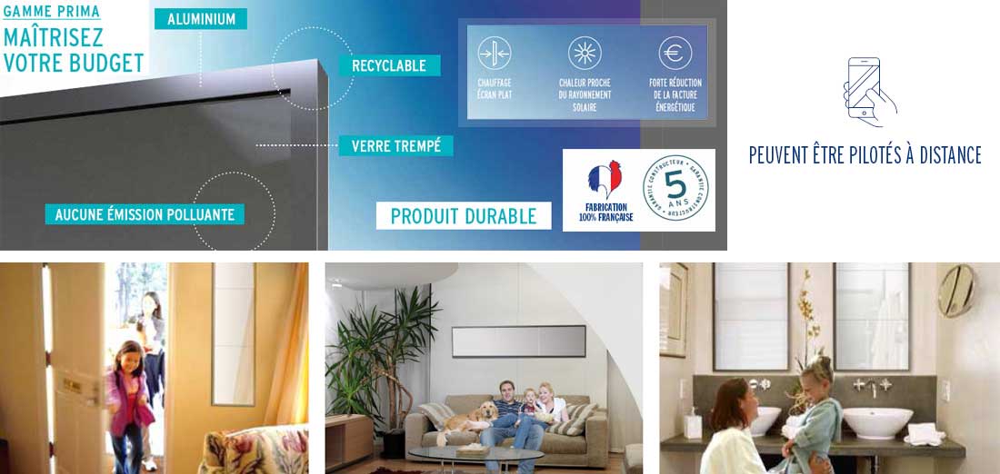 VENTE : Radiateur VRX miroir rayonnant Prima 400W