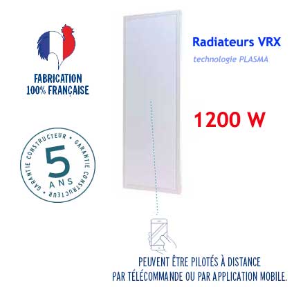 Radiateur VRX panneau rayonnant laque 1200W