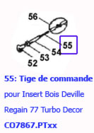 TIGE DE VOLET DE BUSE DEVILLE 7867 REF P0021271