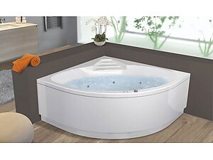 BAIGNOIRE BALNEO D'ANGLE DOUBLES TETES KINEDO MODELE OTEA 140