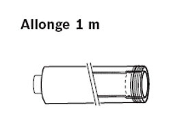 ALLONGE 1 M VENTOUSE CONDENSATION 60 100 AZB 908 