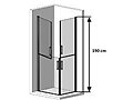 PAROI DE DOUCHE A OUVERTURE DOUBLE BATTANT DROIT OU GAUCHE 80