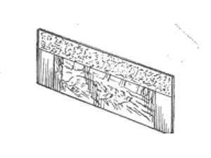 PLAQUE ARRIERE P0019536 DEVILLE POUR INSERTS 7834, 7842, 7844.