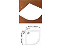 RECEVEUR KINEDO A POSER KINESURF RD202 1/4 DE ROND 90X90X9CM