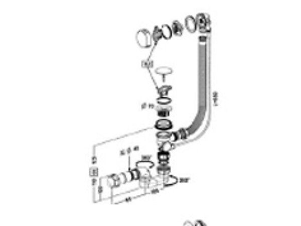 Vidage bain automatique à cable V007