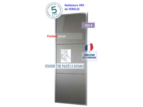 Radiateur VRX miroir rayonnant MIRARSTAR 1200W
