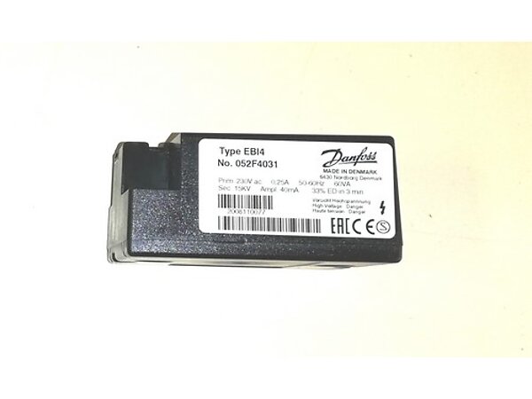 TRANSFORMATEUR DANFOSS TYPE EBI4 052F4031 POUR BRULEURS DOMUSA / CALIDEAL FIDELIA CQUE000159