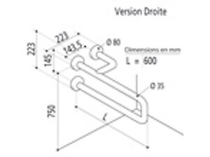 BARRE APPUI EN U 60462