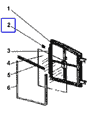 Profile entretoise P0019306 pour insert bois C07867.PTxx